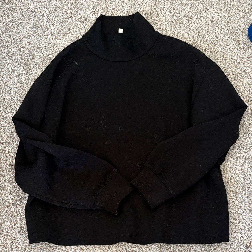 Babaton Black Mock-Neck Sweater